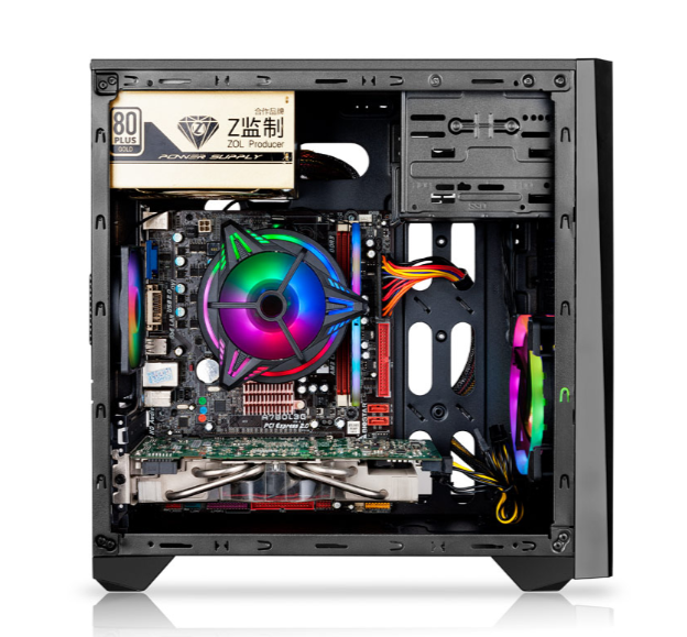 Golden Field 3320B ATX Case with RGB Strip 1x120mm Fan USB 3.0