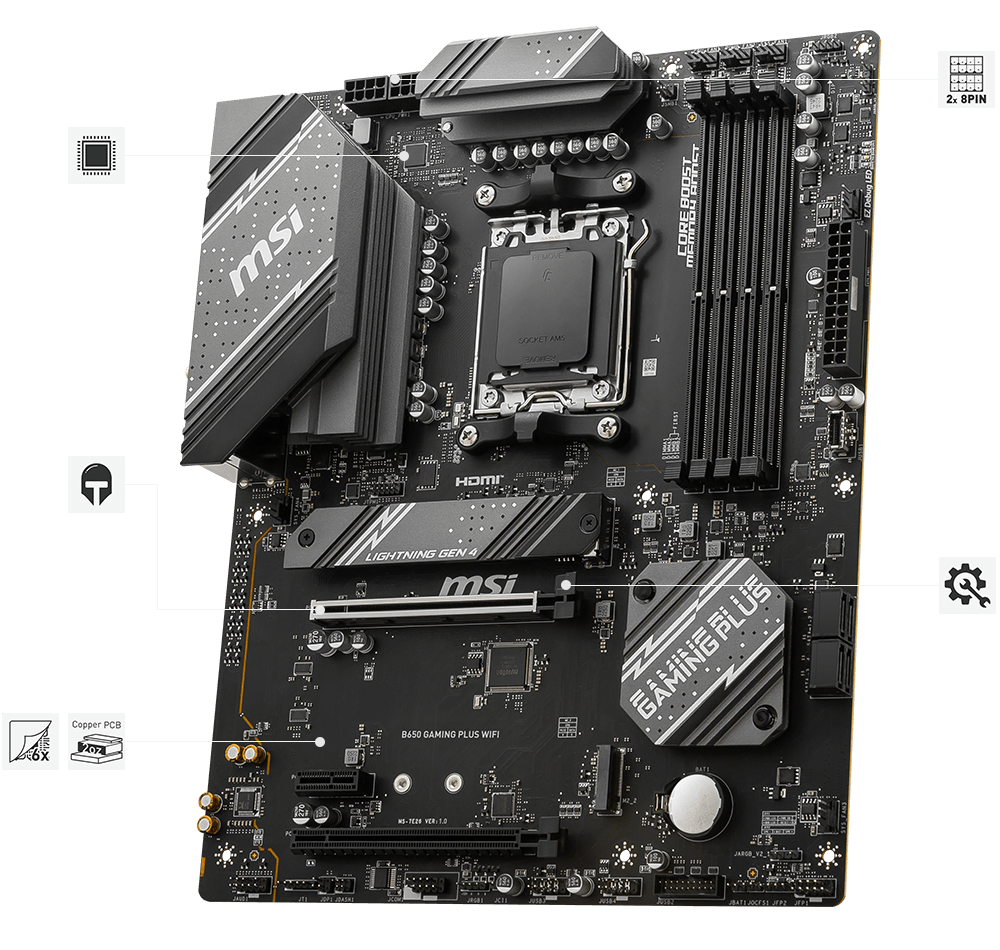 MSI B650 Gaming Plus Wifi Motherboard