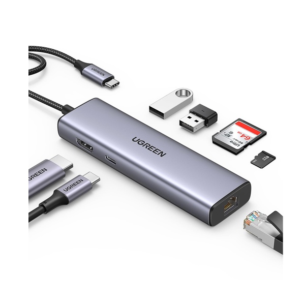 Ugreen 7 in 1 USB To Type C Multifunction Adapter (90568)