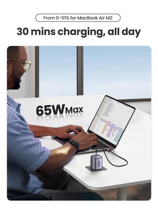 Ugreen Nexode 3-Port Gan Fast Charger 65W CD244/10335