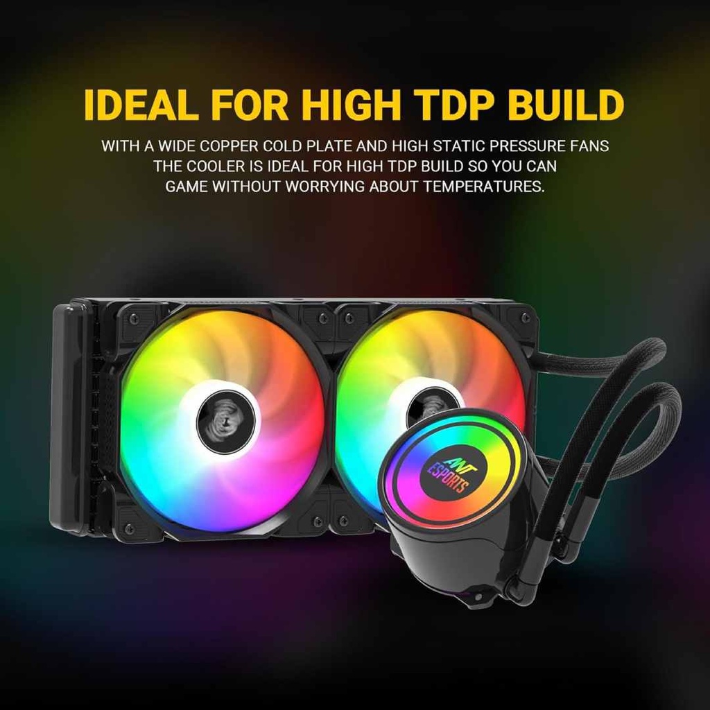 ANT Esports ICE Chroma 240 ARGB BLACK Liquid Cooler