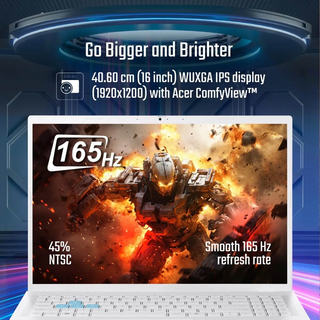 Acer Nitro Lite Gaming Laptop | Intel core i5-13420H Processor | NVIDIA Geforce RTX 3050 with 6GB GDDR6 | 16 GB DDR5 memory | 512GB SSD | NL 16-71G-55JR