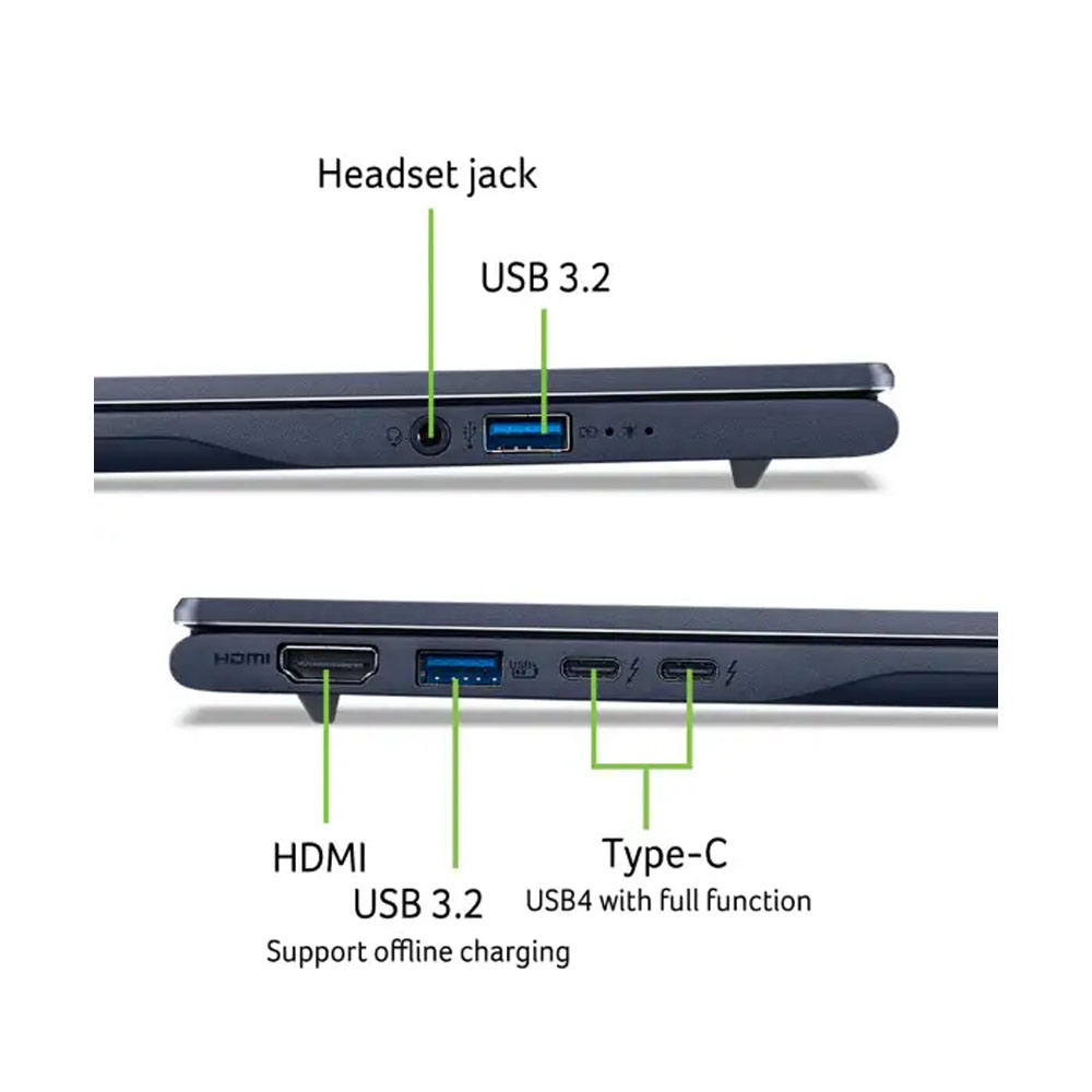 Acer Swift 14 AI | Ultra 5-226V Processor | Intel ARC 130V GPU | 16GB LPDDR5X RAM | 512GB SSD | SF14-51-55J3 | 2 Years Warranty Laptop