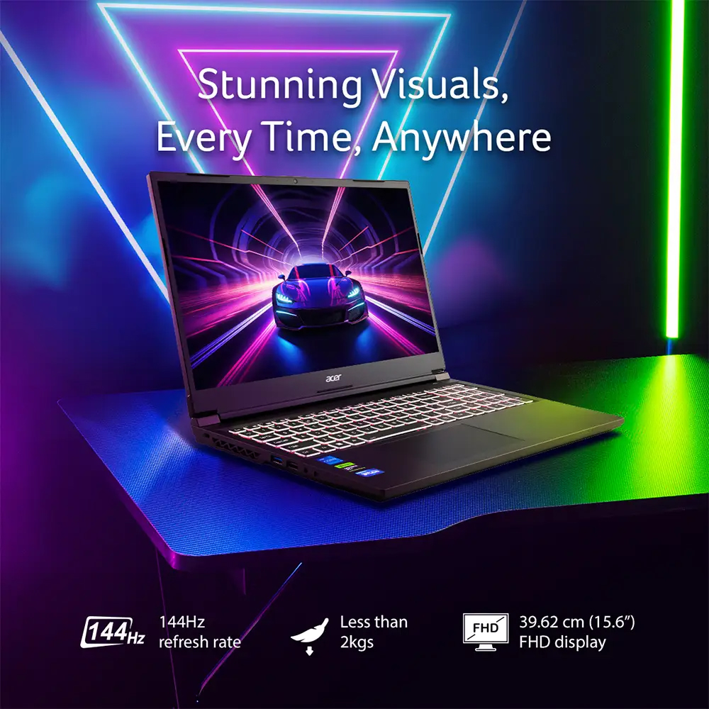 Acer Aspire 7 (A715-79G) | Intel Core i5-13420H | 16GB DDR4 Memory | 512GB SSD | NVIDIA® GeForce RTX™ 3050 with 6GB DDR6 Dedicated VRAM | 15.6&quot; Antiglare FHD Display | Backlit KB | Gaming Laptop