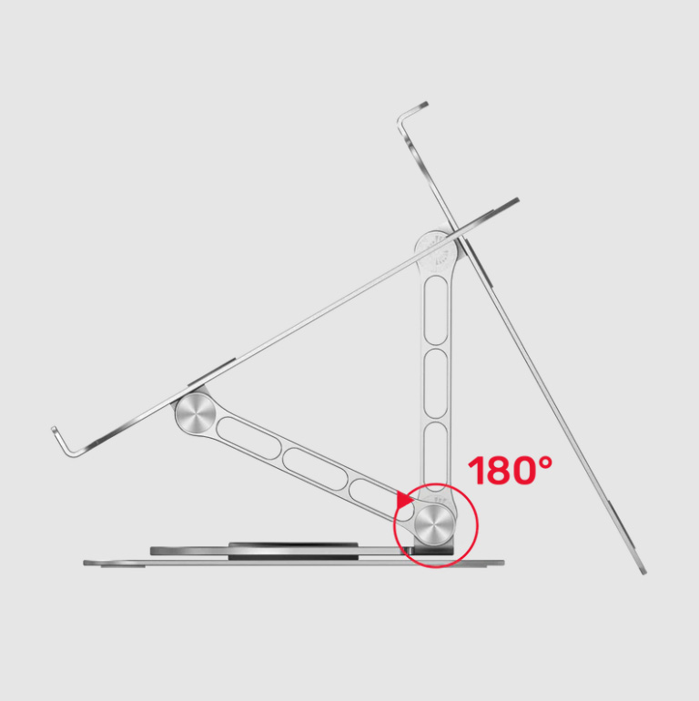 Adjustable Laptop Stand with 360° Rotating Base