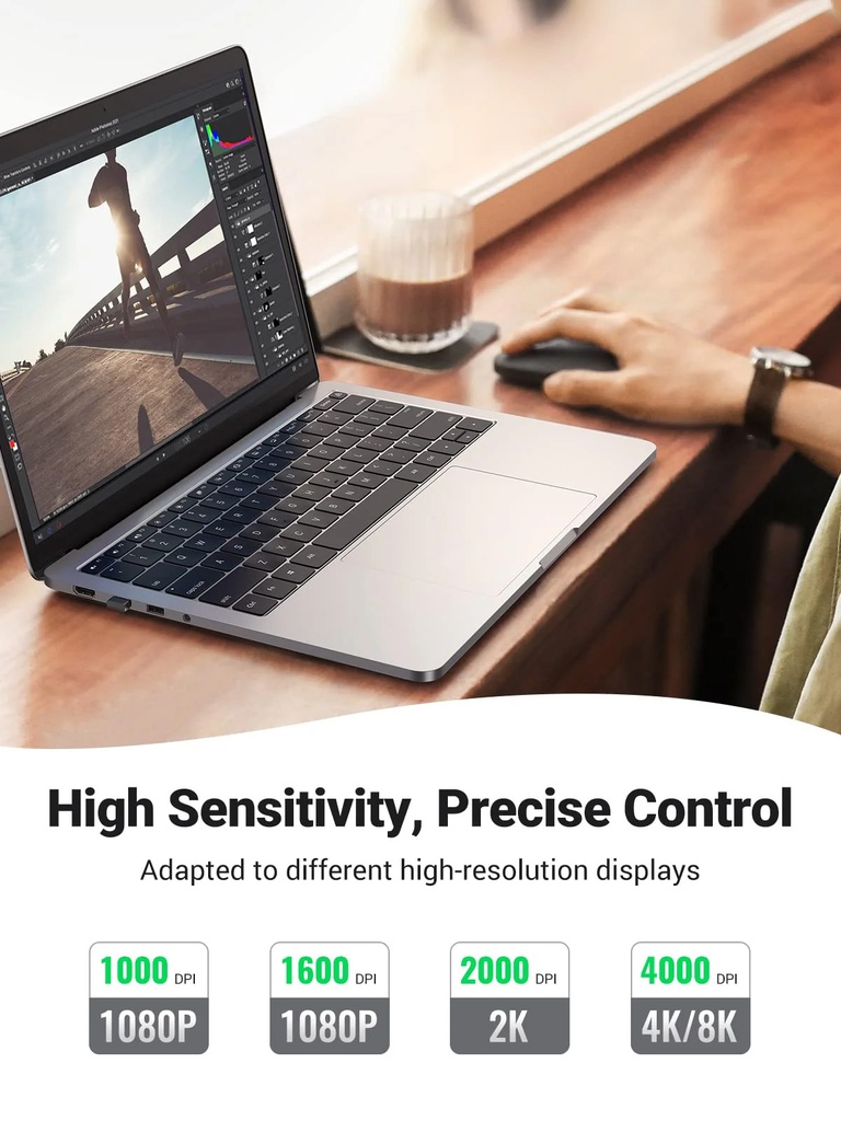 Ugreen Wireless Mouse | Portable with USB Receiver | MU001 (90372/90374/90373)