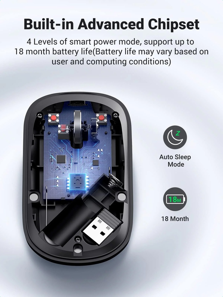 Ugreen Wireless Mouse | Portable with USB Receiver | MU001 (90372/90374/90373)