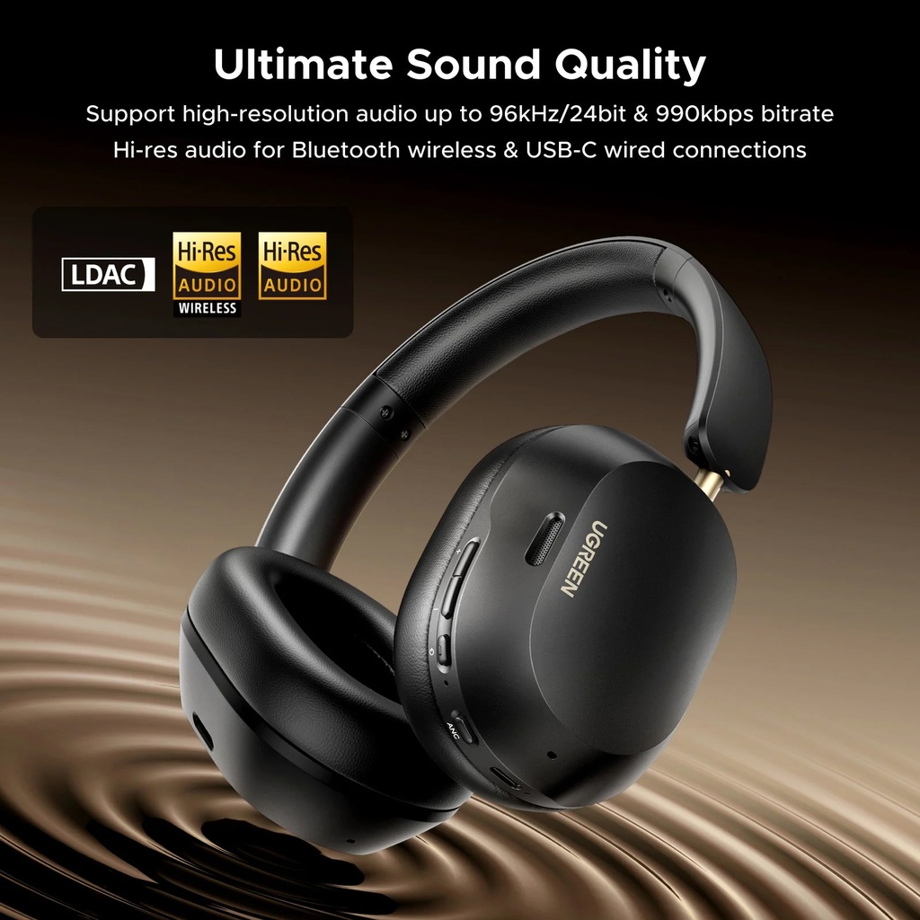 Ugreen HiTune Max5c Hybrid Action Noise-Cancelling Headphones Black