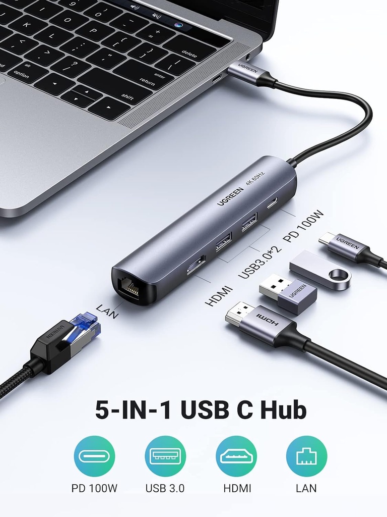 UGREEN 5-in-1 USB-C Multifunction Adapter | Docking Station | 10919