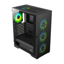 Ant Esports ICE-110 Mid Tower/Casing E-ATX, ATX, M-ATX, M-ITX Black Cabinet with 4*120MM STATIC ARGB Fans