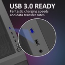 Ant Esports ICE-110 Mid Tower/Casing E-ATX, ATX, M-ATX, M-ITX Black Cabinet with 4*120MM STATIC ARGB Fans