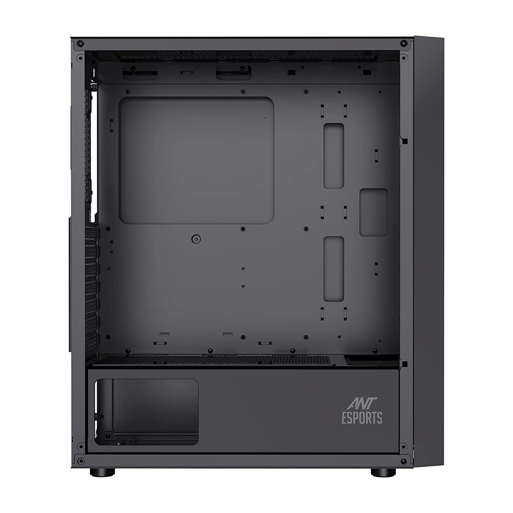 Ant Esports ICE-110 Mid Tower/Casing E-ATX, ATX, M-ATX, M-ITX Black Cabinet with 4*120MM STATIC ARGB Fans