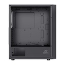 Ant Esports ICE-110 Mid Tower/Casing E-ATX, ATX, M-ATX, M-ITX Black Cabinet with 4*120MM STATIC ARGB Fans
