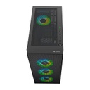 Ant Esports ICE-110 Mid Tower/Casing E-ATX, ATX, M-ATX, M-ITX Black Cabinet with 4*120MM STATIC ARGB Fans