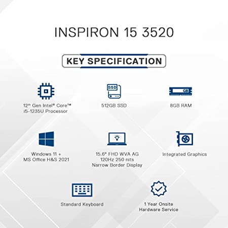 Dell Inspiron 3520 core i5 12th Gen. Laptop