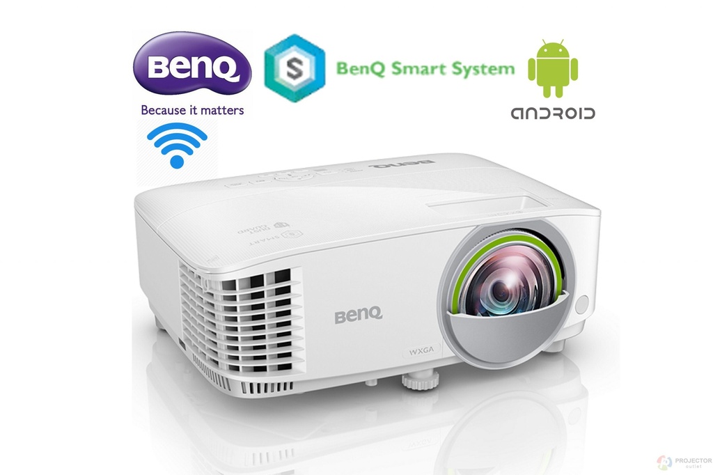 BenQ XGA Smart Projector EX600, DLP, Meeting Room Projector, 3600 Lumens, Wireless Android-Based, USB Reader, PC Free, Built-in Business app