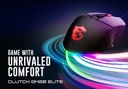 MSI Clutch GM20 Elite Gaming Mouse, 6400 DPI, 20M+ Clicks OMRON Switch, Optical Sensor, Adjustable Weights, Ergonomic Right Hand Design, RGB Mystic Light