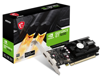 MSI Gaming GeForce GT1030 4GB GDRR4 64-bit HDCP Support DirectX 12 DP/HDMI Single Fan OC Graphics Card