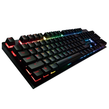 ARESZE K22S Mechanical Gaming Keyboard (Keyclick Switch | 9 RGB Color Backlit | 19- Non-Conflict Keys | Removable Keycaps)