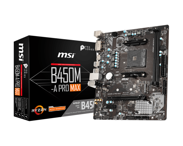 MSI AMD B450M-A-Pro Max Motherboard