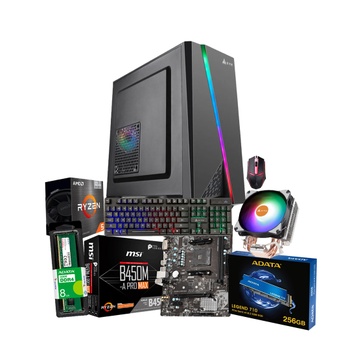 Best Budget Gaming Desktop / AMD Ryzen 5 5600G / 8GB RAM / 256GB / RGB Mouse & KeyBoard