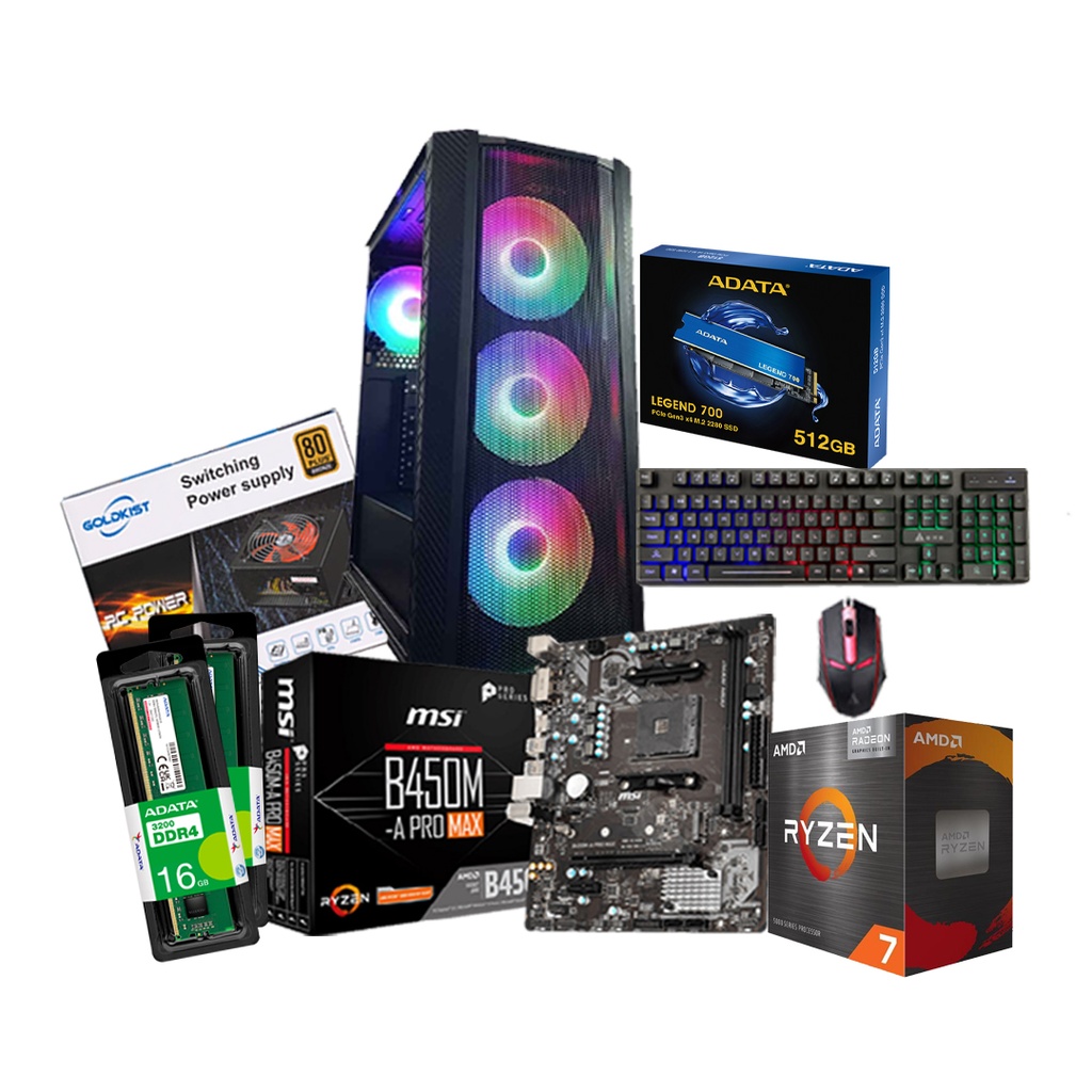 Best Budget Gaming Desktop with AMD Ryzen7 5700G / 32GB RAM / 512GB SSD