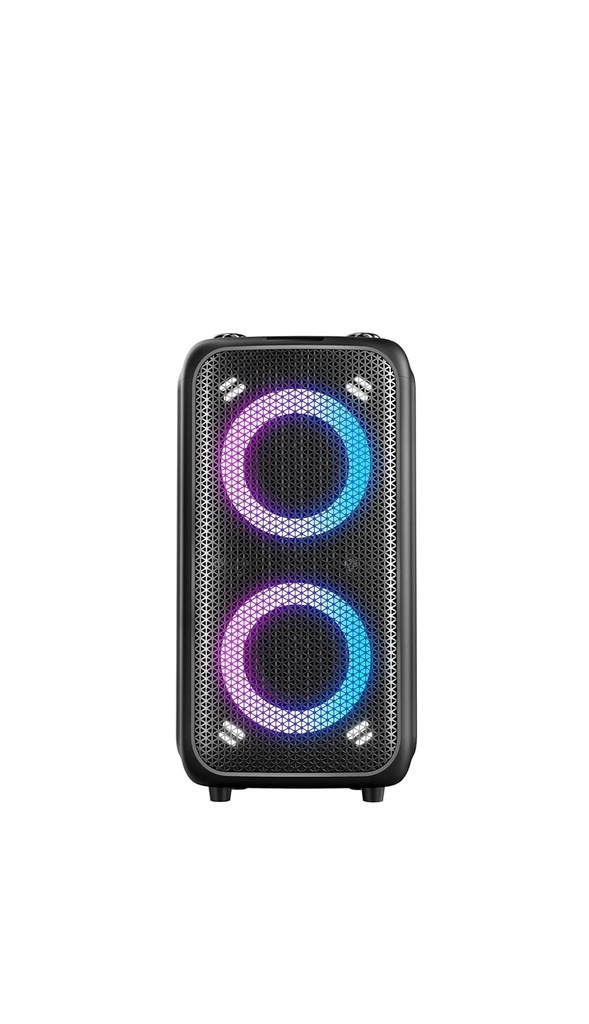 Fenda F&amp;D PA200 Wireless Bluetooth Party Speaker, 160W Dynamic Light Show Upto 12Hrs Playtime, Built-in Powerbank Guitar &amp; Mic