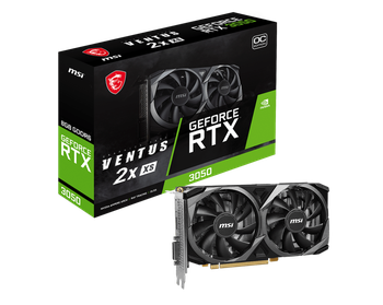 MSI GeForce RTX 3050 VENTUS 2X XS 8G OC (8GB GDDR6 | Dual FAN)