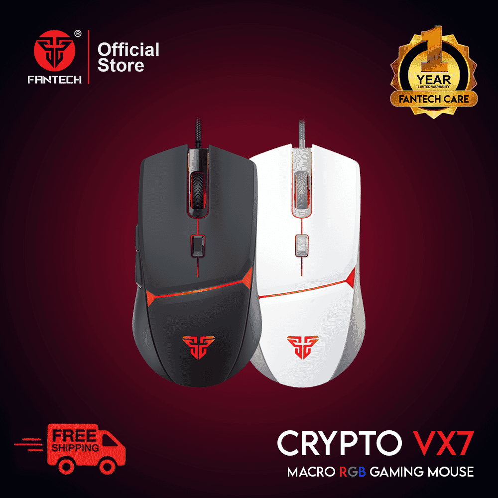 FANTECH VX7 Crypto Gaming Mouse-WHITE
