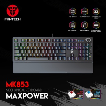 Fantech Maxpower MK853 V2 RGB LED With Wrist Rest Keyboard