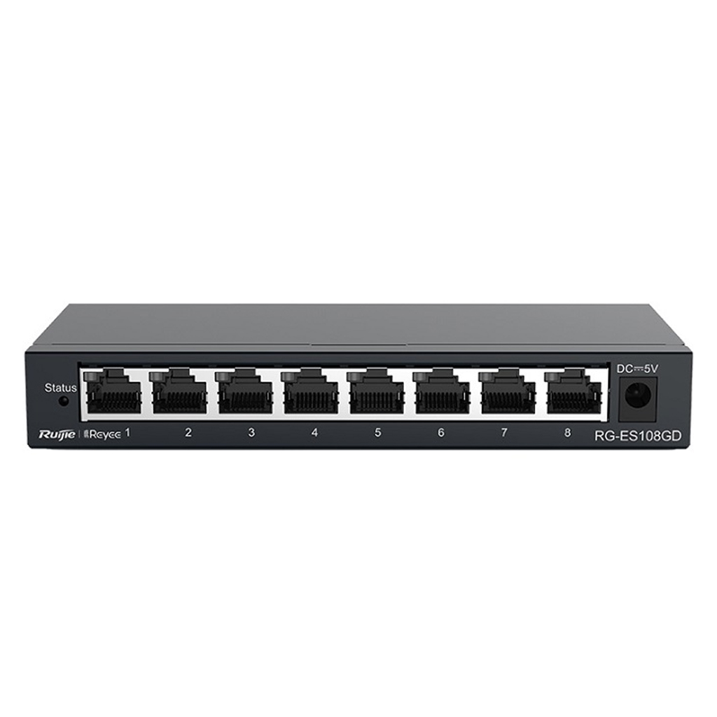 RG-ES108GD, 8-port 10/100/1000Mbps Unmanaged Non-PoE Switch