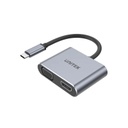 UniTek uHUB Q4+ Lite / USB-C to 4K HDMI &amp; Full HD VGA MST For Multiple Extended Desktops (D1049A)