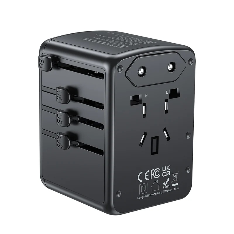 UniTek 35W Universal Travel Adapter with 2 USB-C PD &amp; 3 USB- A Charging Ports ( P1121ABK01)