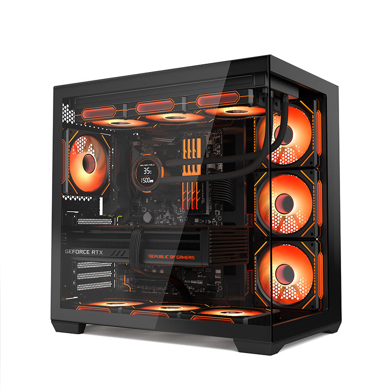 Goldenfield GQ360 Gaming Case Black /Black| ATX Mid Tower Gaming Cabinet