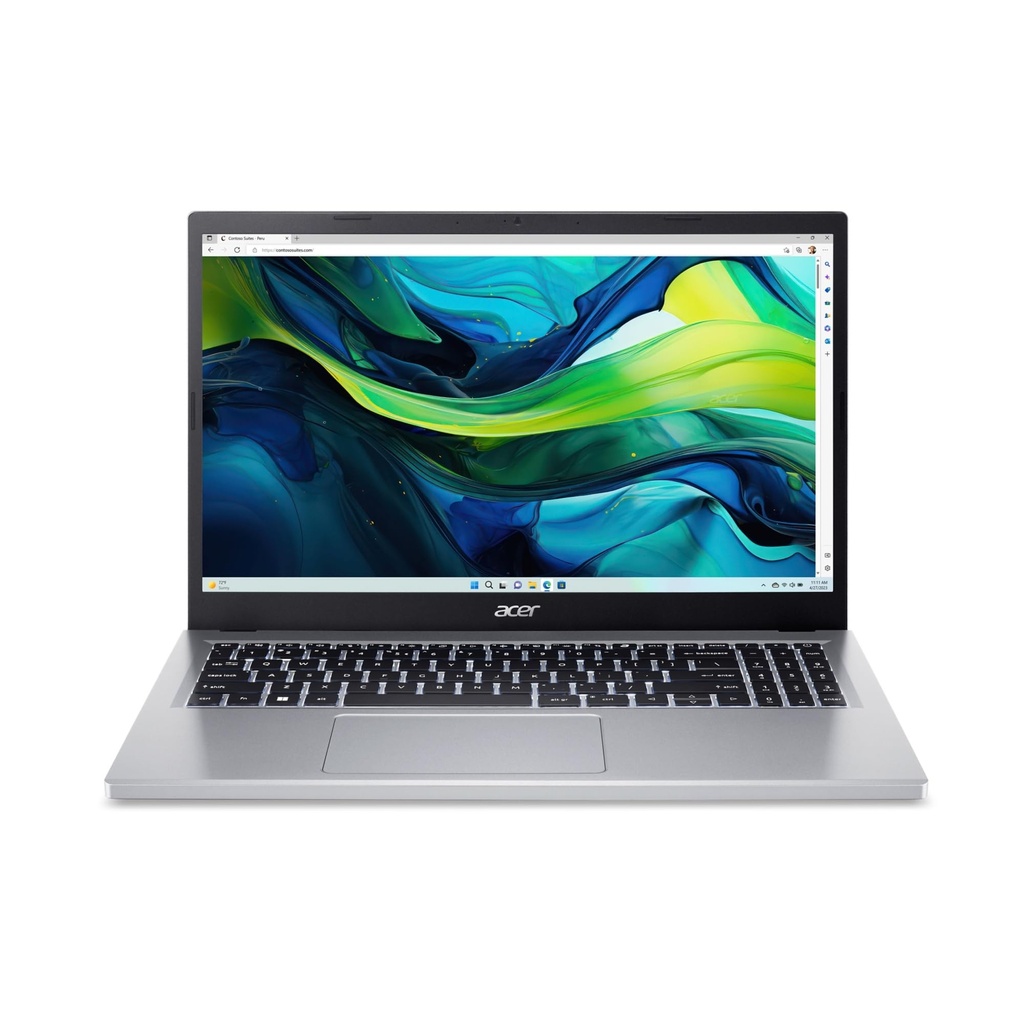 Acer Aspire Go 15 | AMD Ryzen™7 7735HS Processor | 8GB DDR5 RAM | 512GB NVMe SSD | AMD Radeon™ Graphics | 15.6&quot; FHD SlimBezel LCD Display | Windows 11 OS | Pure Silver (AG15-41P-R5ZA) Laptop