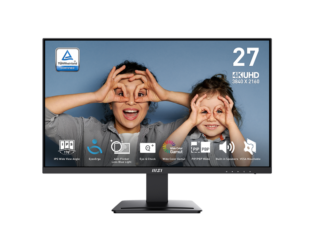 MSI PRO MP273U | 27" UHD/4K (3840x2160) | IPS Panel EyesErgo Business &amp; Productivity Monitor | 60Hz | 4ms (GtG) | HDR &amp; Wide Color Gamut