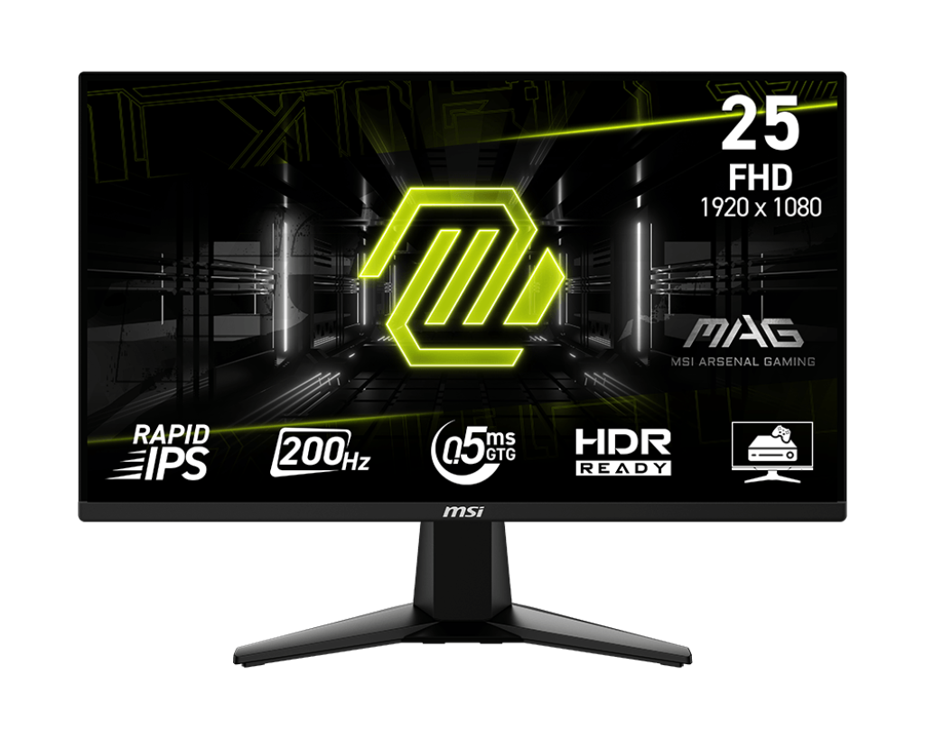 MAG 255F E20 | 25" FHD (1920x1080) Rapid IPS Gaming Monitor | 200Hz | 0.5ms (GTG) | 100% sRGB | AI Vision | Less Blue Light