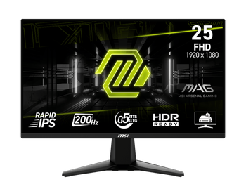 MAG 255F E20 | 25" FHD (1920x1080) Rapid IPS Gaming Monitor | 200Hz | 0.5ms (GTG) | 100% sRGB | AI Vision | Less Blue Light