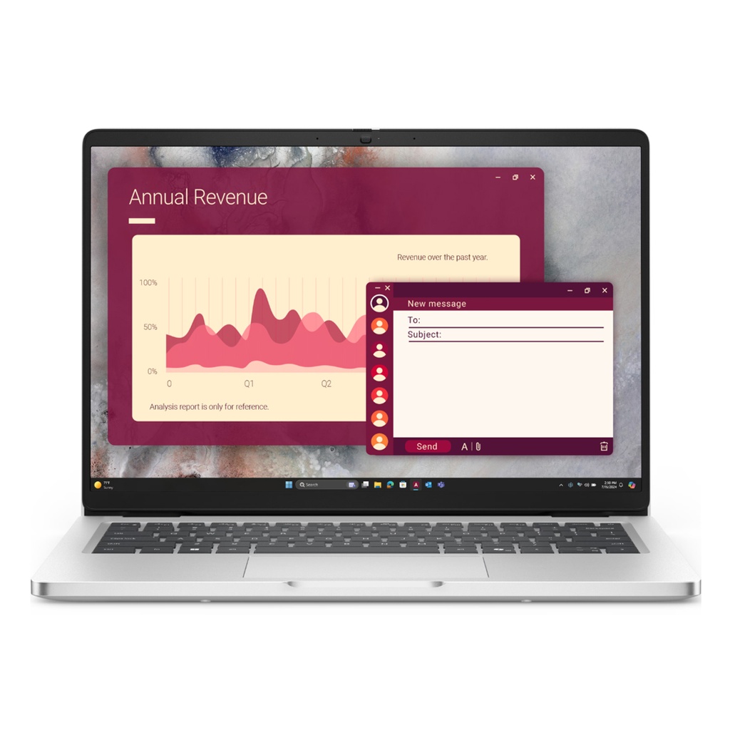 Dell Pro 14" PC14250 Business &amp; Productivity Laptop | Core 5 120U Processor | 8GB RAM | 512GB SSD | 14" FHD+ Display | Fingerprint | Silver | 3-Years Warranty