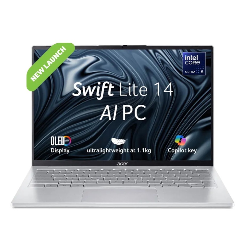 Acer Swift Lite SLF14‑54M‑505S Laptop | Intel Core Ultra 5 115U | 16GB RAM | 512GB SSD | 14" WUXGA OLED | Windows 11 Home | 2‑Year Warranty