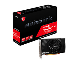 MSI Radeon RX 6400 Aero ITX 4GB (4GB GDDR6 | PCIe Gen 4 | 64-bits | 16 Gbps Memory Speed | Single FAN)