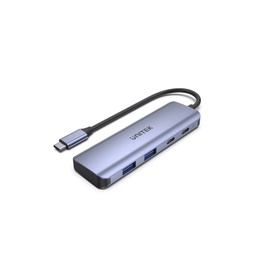 UniTek uHUB Q4 Next / Ultra-Slim 4-in-1USB-C Hub USB-C&amp;A Ports Supports Superspeed 5Gbps (H1107Q)