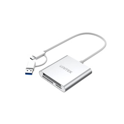 UNITEK 3-IN-1 CARD READER WITH USB-C&amp; USB-A ADAPTER Y-9313D