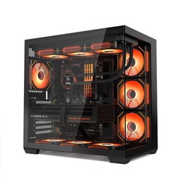 Goldenfield GQ360 Gaming Case Black /White| ATX Mid Tower Gaming Cabinet