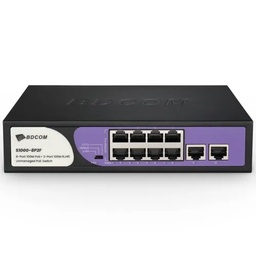BDCOM S1000-8P2F | 8-PORT 100M POE + 2-PORT 100M RJ45 UNMANAGED POE SWITCH