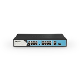 BDCOM S1200-16P2G1S | 16 PORT 100M POE + 2- PORT GIGABIT RJ45 1-PORT GIGABIT SFT UNMANAGED POE SWITCH