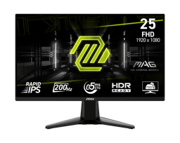 MAG 255F E20 | 25" FHD (1920x1080) Rapid IPS Gaming Monitor | 200Hz | 0.5ms (GTG) | 100% sRGB | AI Vision | Less Blue Light