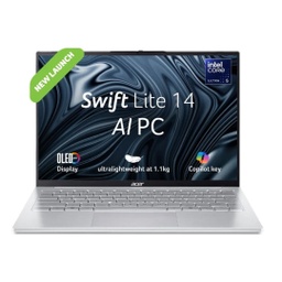 Acer Swift Lite SLF14‑54M‑505S Laptop | Intel Core Ultra 5 115U | 16GB RAM | 512GB SSD | 14" WUXGA OLED | Windows 11 Home | 2‑Year Warranty